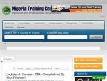 Tablet Screenshot of nigeriatrainingcourses.com